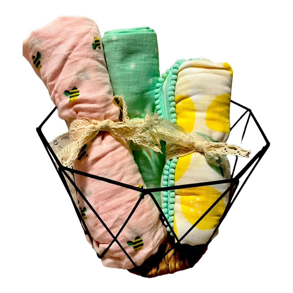 Bundle of 3 new without tags Muslin swaddle blankets